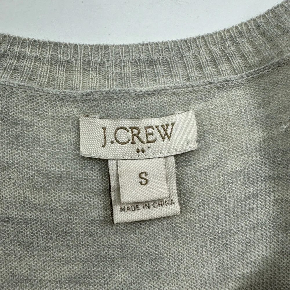 J.Crew Beige Merino Wool V Neck Pullover Size Small